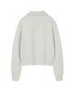 WACKY WILLY Women'S Lily Crop Collar Half-Zip Oatmeal