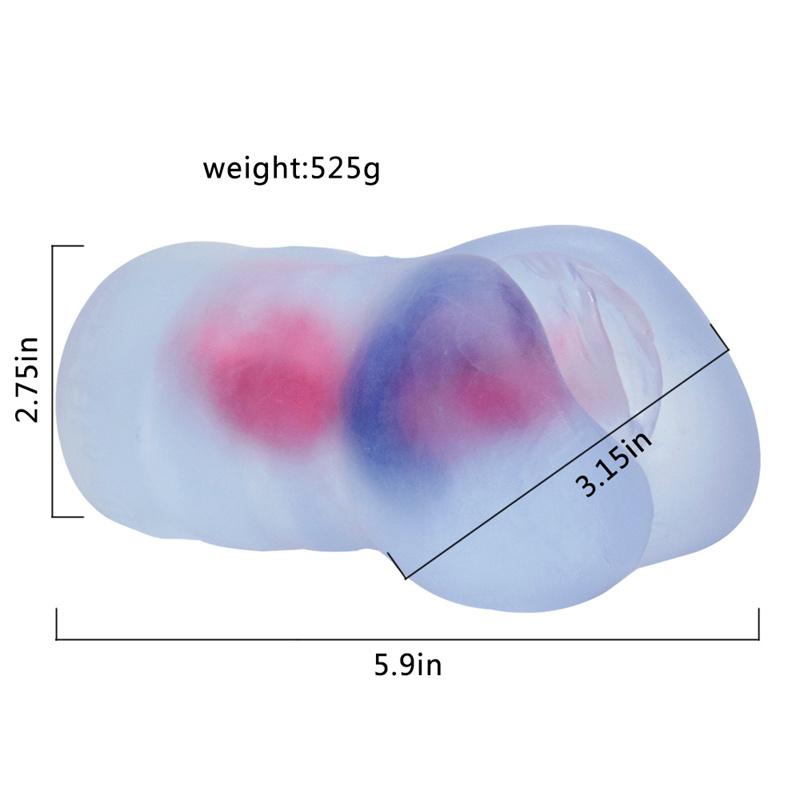 Demon Girl Transparent Blue Airplane Cup Male Inverted Model Forced Fake Vagina Famous Device Masturbation Device Adult Erotic Sex Products