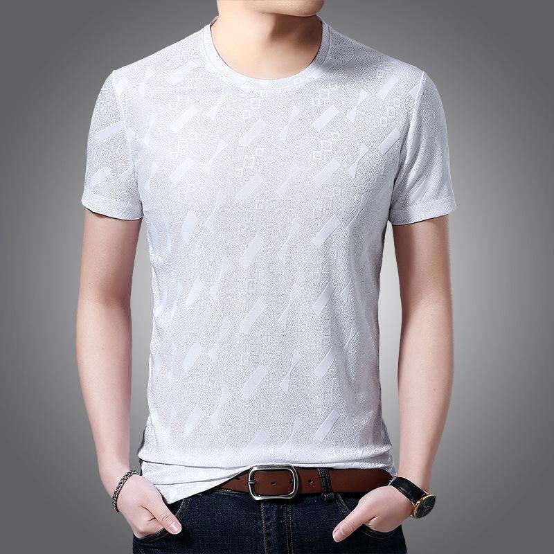 

Мужская футболка с короткими рукавами, летняя модная футболка с v-образным вырезом и половиной рукавов, нижняя рубашка, мужской топ