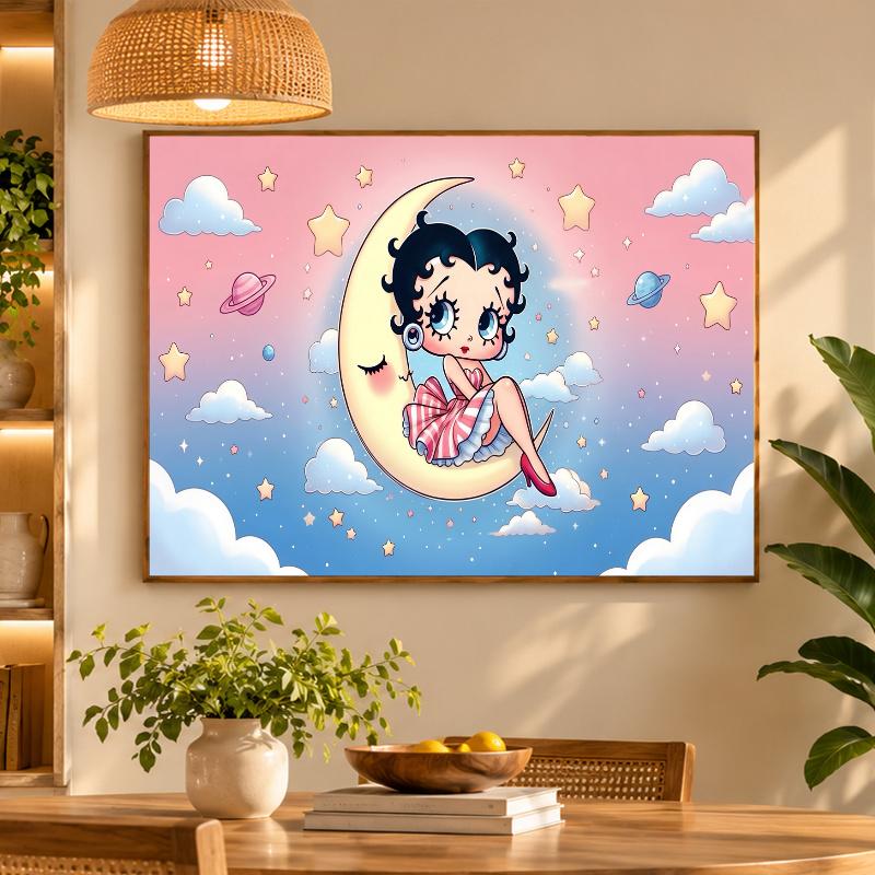 5D Diamond Painting Betty Boop DIY Full Drill Diamond Art Kit Home Decoration