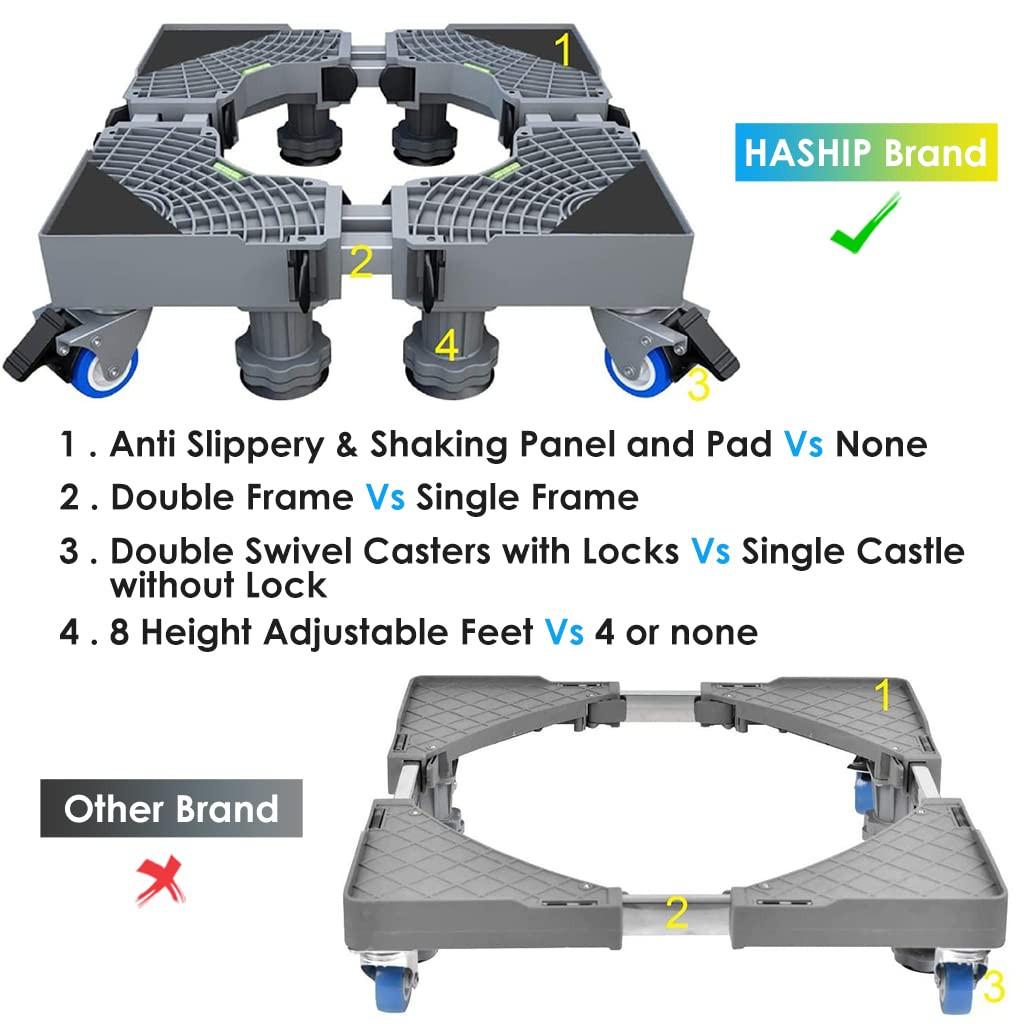 Suport Universal pentru Mașină de Spălat Uscător Reglabil Heavy Duty Suport pentru Frigider Bază Suport din Oțel Inoxidabil