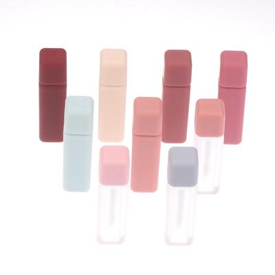 1 Pezzo 5ml Tubetto Lucidalabbra Bastoncino Pennello Quadrato Esfoliante Tubetti Rossetto Liquido Bottiglia Contenitore Balsamo Labbra Ricaricabile Imballaggio Cosmetico Fai da Te