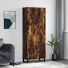 Vidaxl Smoked Oak Display Cabinet 69.5X34X180 Cm Wood-Based Material