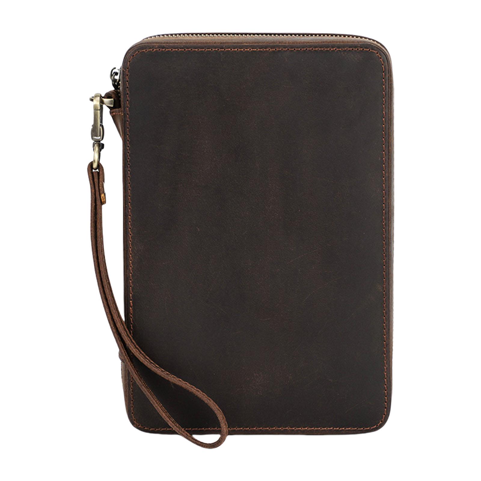 

Портативный чехол для хранения ремешков из ПУ кожи со съемным ремешком на запястье вмещает 12 ремешков для часов, удобный для путешествий дизайн