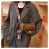 Soft Leather Crossbody Bags For Women Fashion Printed Cylindrical Barrel Messenger Bag Ladies Wide Strap Shoulder Bag