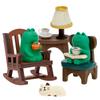 6/7Pcs Mini Frog Figurines Ornamen Funny Desk Decor for Home Bedroom Decor Birthday Gift Simulated Miniature Animal Collectible