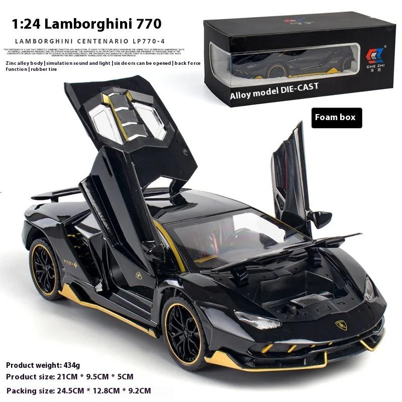1/24 Lamborghini LP770-4 Supermuskuløs Sportsbil Legeringsmetall Støpt Bilmodell Samling av Hobby Dekorative Ornamenter Gave