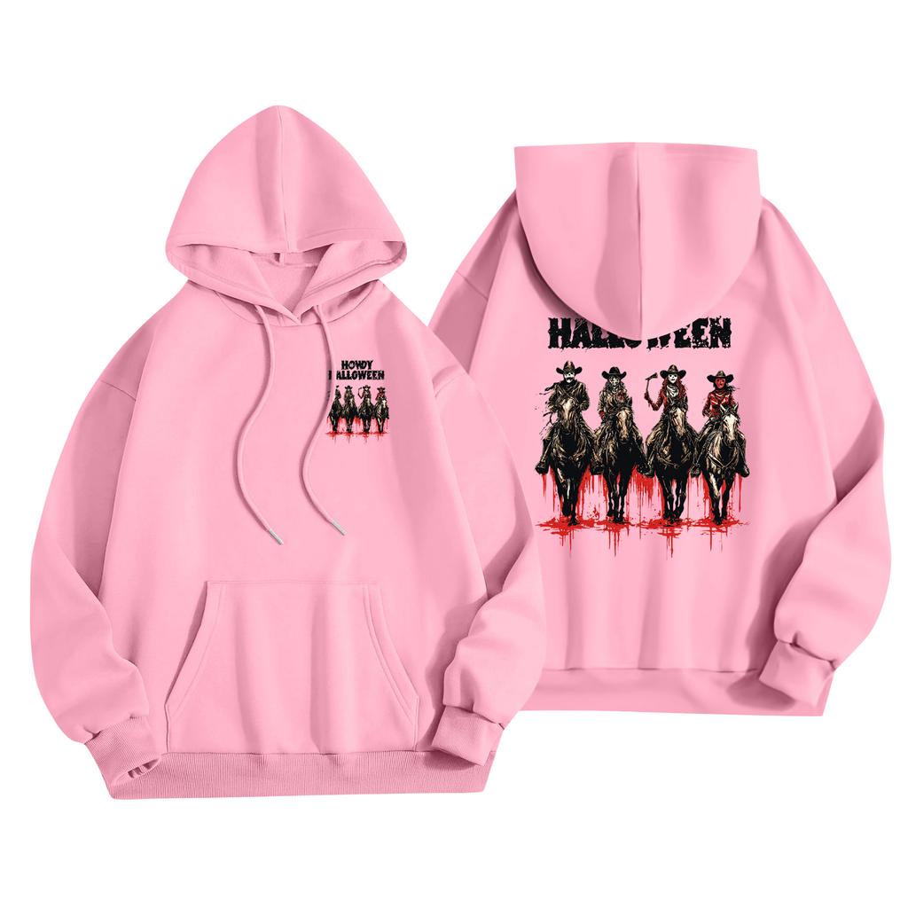 Children's Casual Fashion Halloween Print Long-Sleeved Hooded Sweatshirt