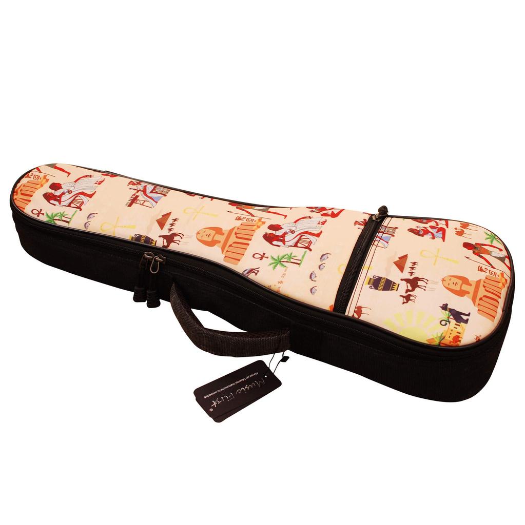 MUSIC FIRST Original Design [Ancient Egypt] Ukulele Case, Ukulele Bag (21-inch Soprano, Ancient Egypt)