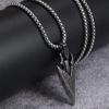 Retro Norse Mythology Pirate Celtic Weapon Spearhead Pendant Necklace Men\\'s Punk Hip-Hop Trend Jewelry