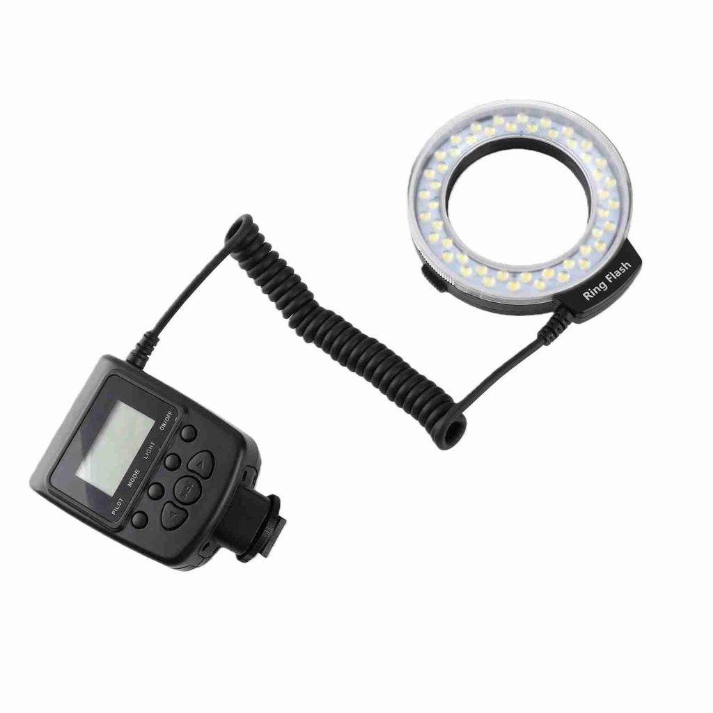 Portable LED Ring Flash Battery Operated Fill Light with Color Filters Adapter Photography