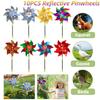 10PCS/Set Color Laser Bird Repellent For Farm Outdoor Bird Repeller Lawn Decor Bird Repeller Windmill Garden Rotating Windmill