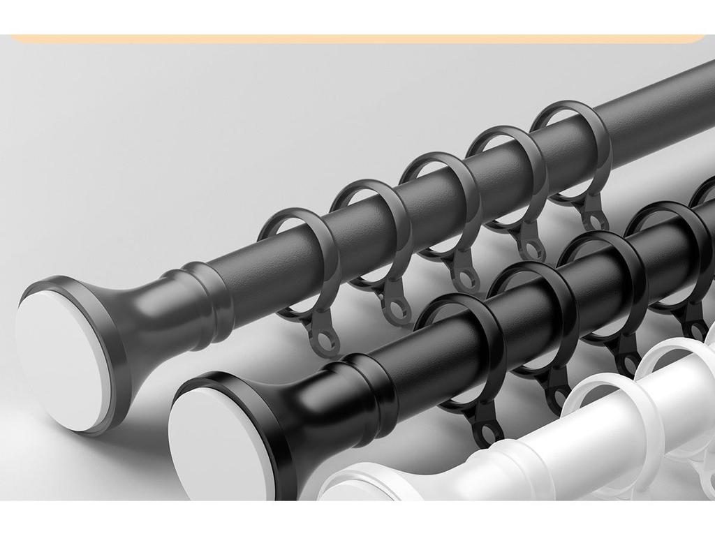 Römische Bohrfreie Teleskop-Gardinen- & Wäschetrocknungsstange mit Einzelhalterung