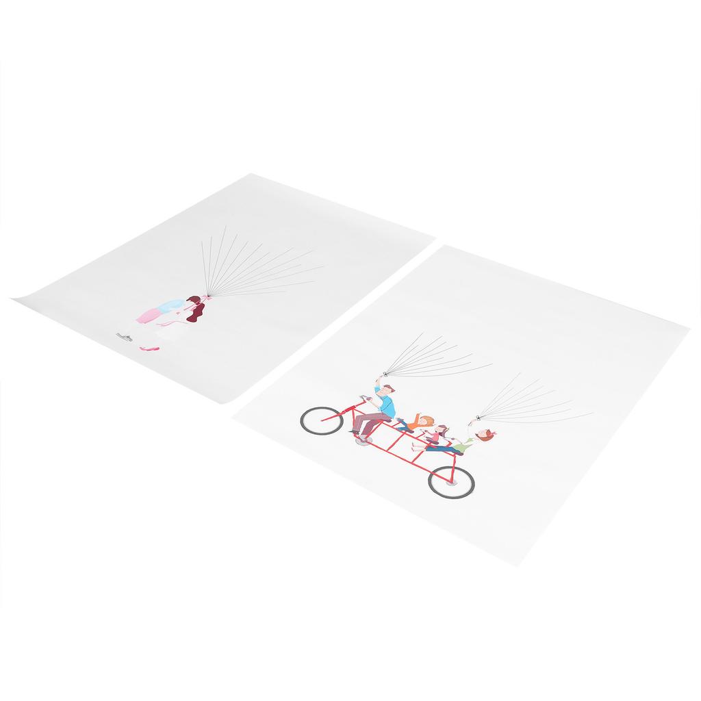 2Set Cartoon Pattern Fingerprint Painting DIY Signature Guest Book Wedding Birthday Party Decor