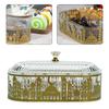 2025 Ramadan Decoration Tray Exquisite Star Moon Castle Pattern Snake Storage Box For Candy Fruit Biscuit Eid Mubarak Decor Prop
