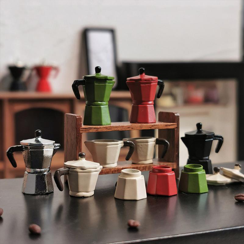 1/12 Dollhouse Simulation Coffee Machine Model Dollhouse Kitchen Decor Toys Dolls House Accessories Pretend Play Toy