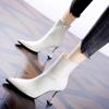 Weiche Lederschuhe mit spitzer Zehenpartie, Stiefeletten, Neuer Damen-Herbst-Winter-Stil, Schuhe mit niedrigem Absatz, Vielseitige Schuhe