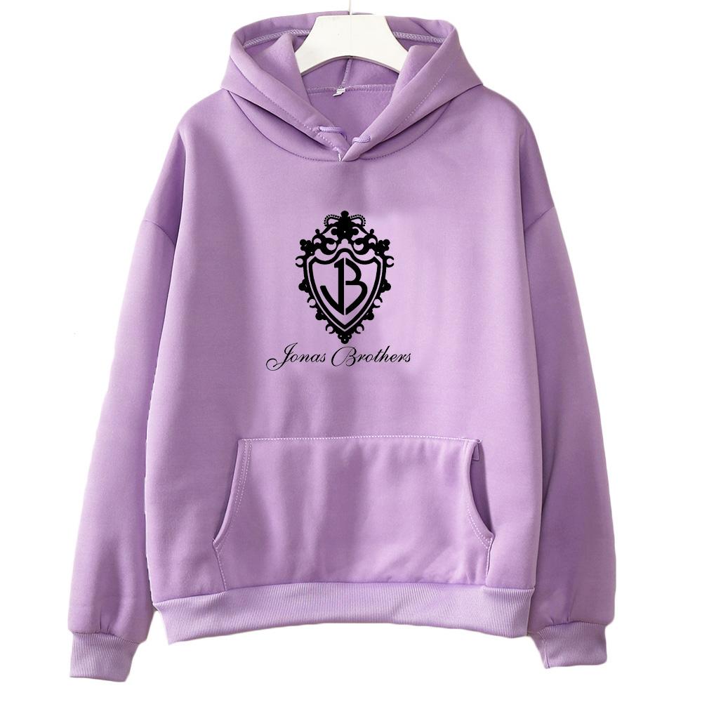 Jonas Brothers Classic Logo Hoodies Graphic Print Sweatshirts Men Women Long Sleeve with Hooded Pullovers Fashion Tops