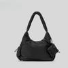 U-shape Nylon Shoulder Bag Female Literary Down Jacket Cotton Handbag Commuter Armpit Bag