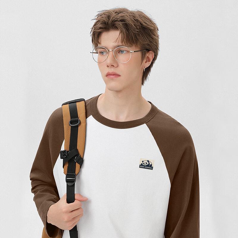Mark Fairwhale Men's Retro Color-Block Long Sleeve T-Shirt