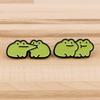Delightful Frogs Pin Stylish Brooch Funny Brooch for Backpacks and Clothing Accessories Ideal for Kids and Adults