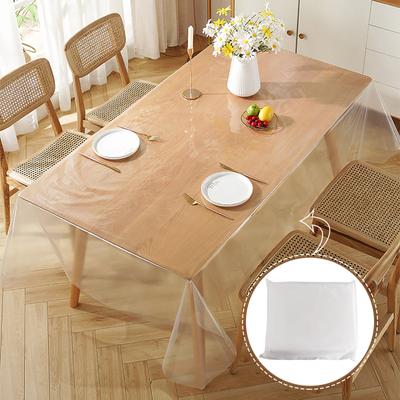 Simple- And Thin PE Waterproof Transparent Tablecloth Resistant To Dirt And Oil-resistant Decorative Tablecloth