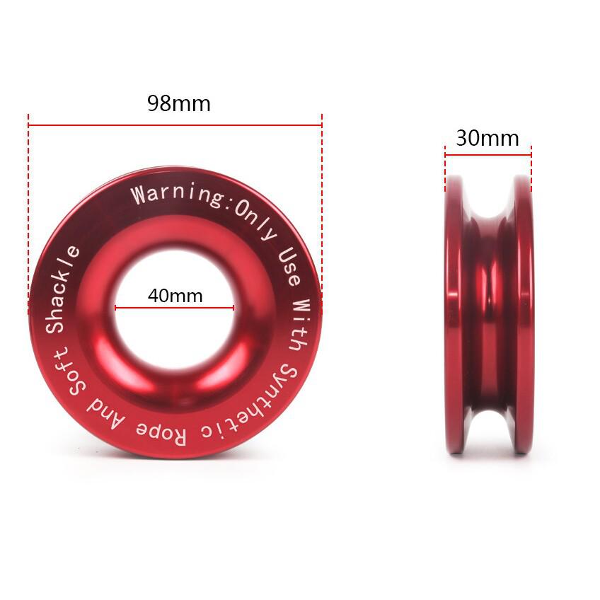 Aluminiumlegierung Winden pulleys Ring mit weichem Schlinghaken - Zubehör zur Bergung von Geländewagen