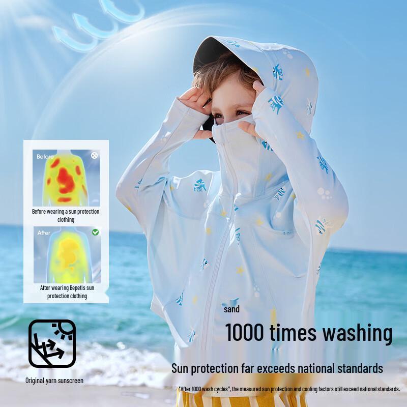 BETAISHI Kids' UPF100+ Mesh Ice Silk Sun Protection Hoodie