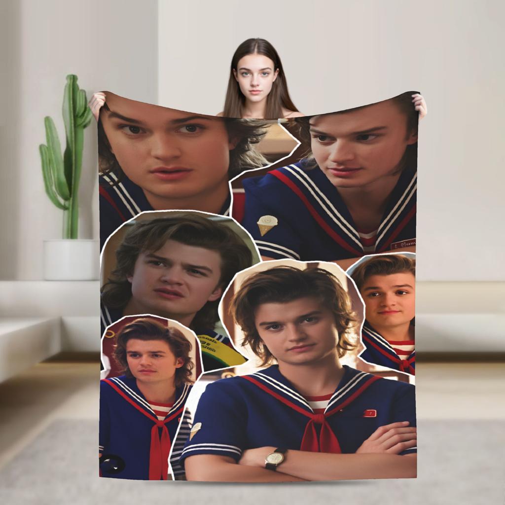 Steve Harrington Soft Blanket Girls Boys Plush Throw Blanket Street Trend Living Room Flannel Bedspread Sofa Bed Cover