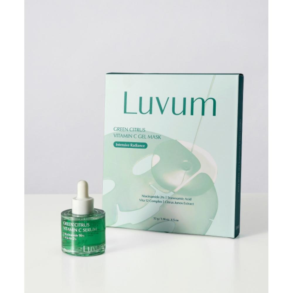 Luvum [toning Plus Set] Green Citrus Vitamin C Gel Mask Plus 5 Sheets + Serum Plus 30ml NONE