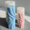 Silicone Candle Mold for Home Decorations Waxes Mold Water Ripple Cylindrical Candle Making DIY Aromatherapy Candle Art