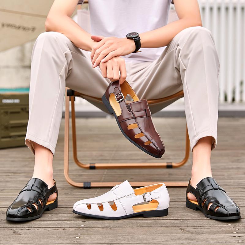 Neue Sommer Herren Sandalen Europäisch Amerikanische Gentlemen Elegant Designt Atmungsaktiv Strand Sandalen Größe 38-46 Herren Sandalen