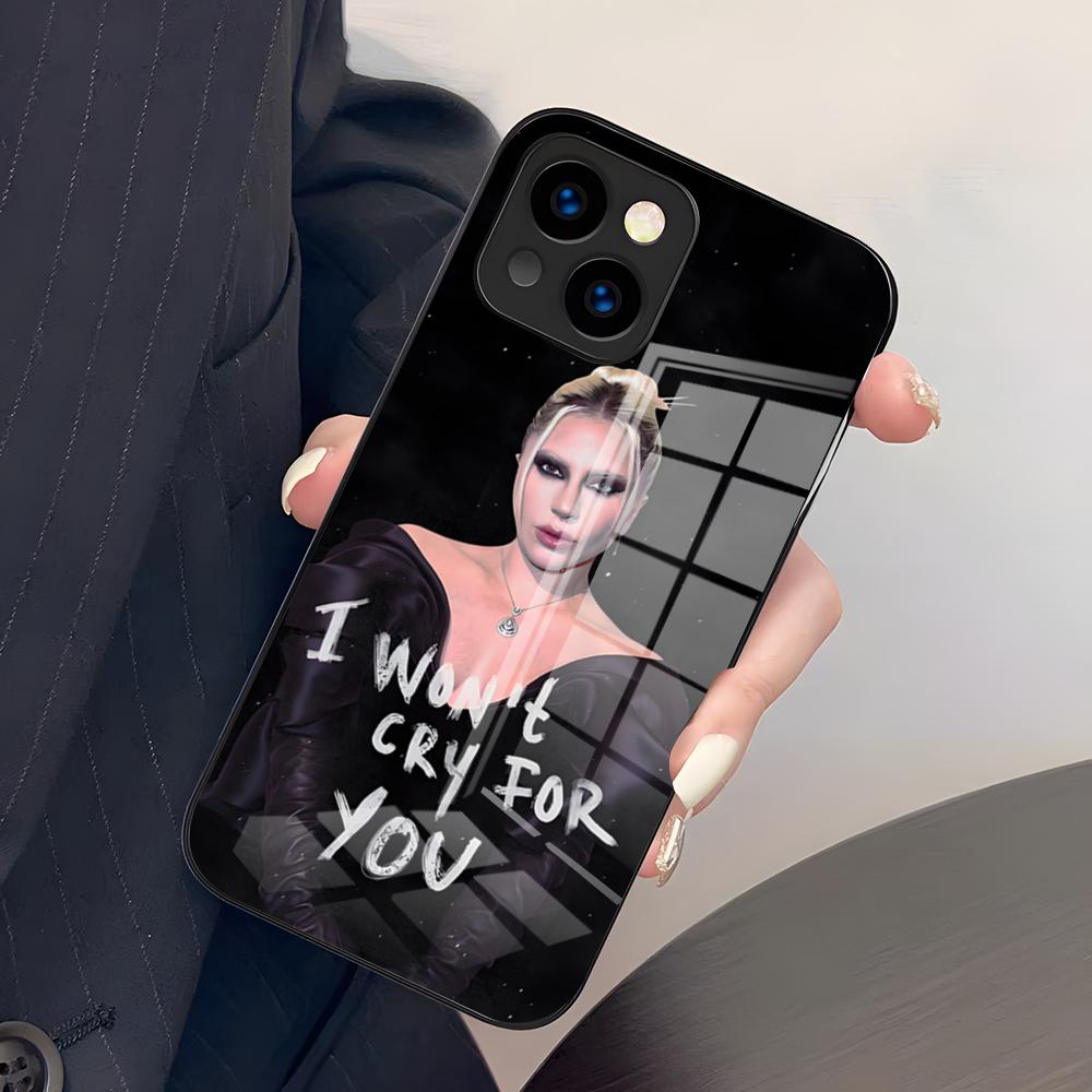 L-Lady G-Gaga Phone Case For IPhone 17 Pro Max 15 Pro 16 14 Plus 12 13 Mini 11 Pro Shockproof Glass Cover