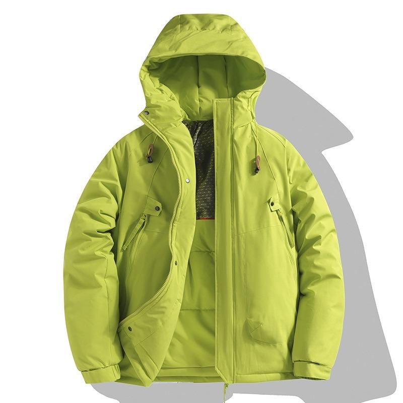 A New Solid-color Casual Windproof, Waterproof and Warm Winter Sweatshirt for Outdoor Hooded Men