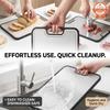 Food Grade Double Sided Cutting Board Antibacterial Stainless Steel Wheat Straw Portable for Picnic Outdoor Camping Cooking