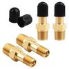 Valvola Serbatoio A60Z1/8, Metallo, Set da 4 Valvole Schrader Dorate 1/8, Tubo in Ottone Con Tappi di Tenuta per Serbatoio Compressore d'Aria