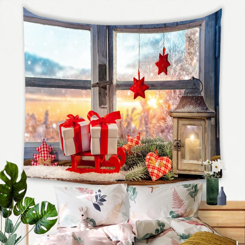 Lampă de podea Elk de Crăciun Tapiserie Festival de vacanță Dormitor Sufragerie Decorare de fundal Pânză suspendată