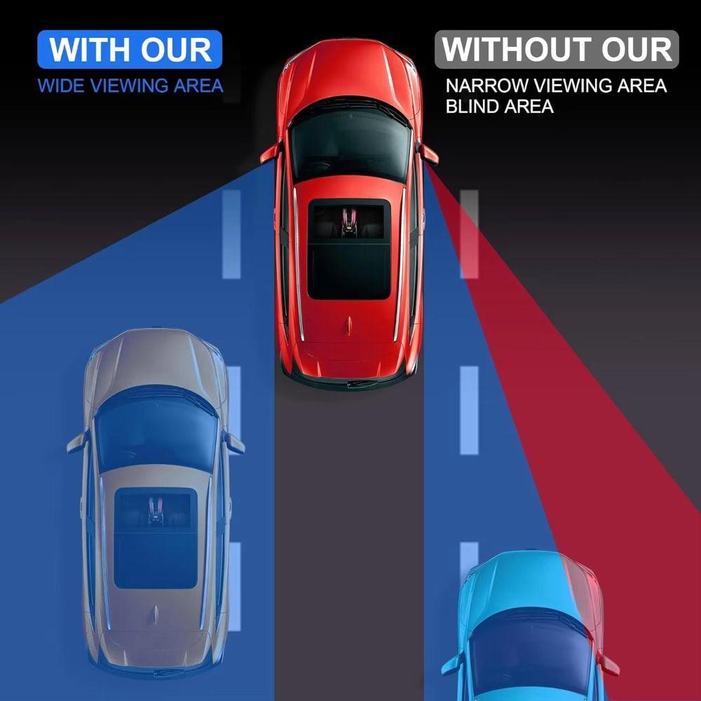 2pcs 360 Degree Adjustable Blind Spot Mirror Wide Angle Rear View Mirror  Blind Spot Detection