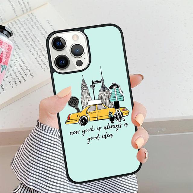 World City Travel New York Phone Case For iPhone 17 Air 16 15 14 plus 12 13 Pro max Bumper Shell Cover coque