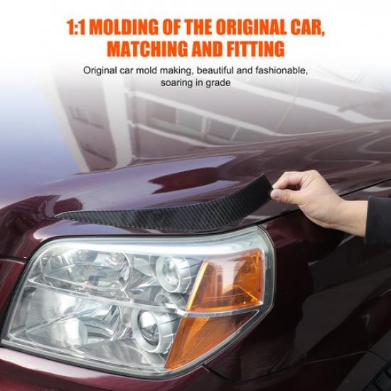 Soft Carbon Fiber Front Headlight Eyebrow Sticker Trim For Honda Pilot 2003-2008
