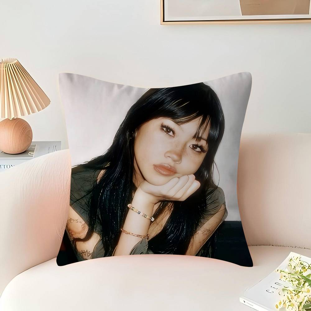 B-Beabadoobee Pillow Cushion Cover Pillowcase Living Room Sofa Home Decor Customized