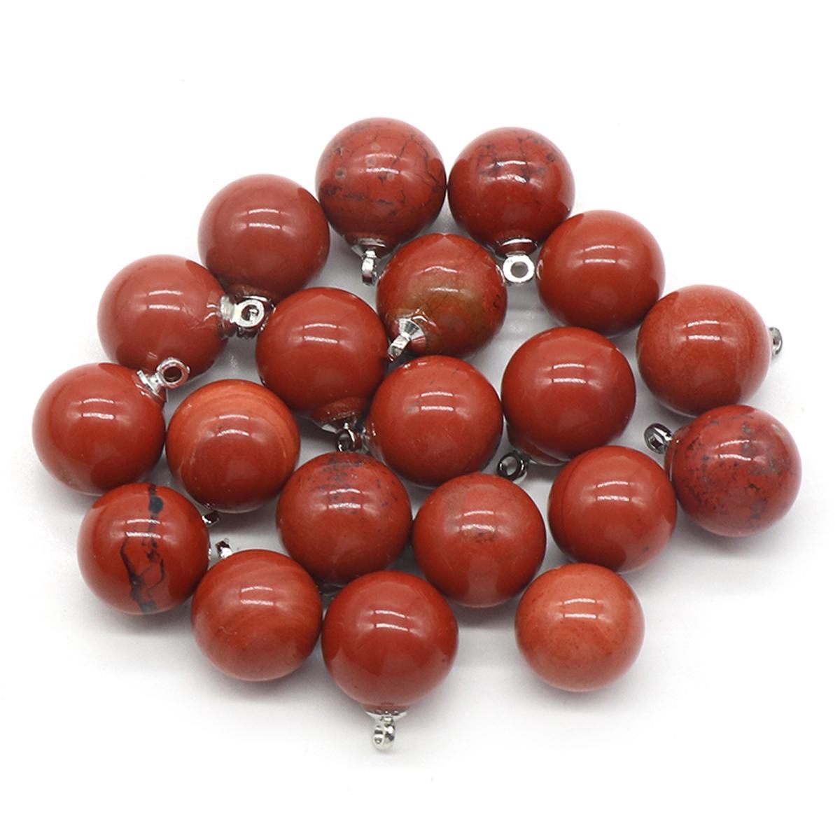 

Подвеска из натурального камня, круглый шар, кристалл, розовый кварц, агат, унакит, содалит, обсидиан, подвески для изготовления ювелирных изделий, ожерелье, серьги, аксессуары 12 мм 2Pc/12mm-Redstone