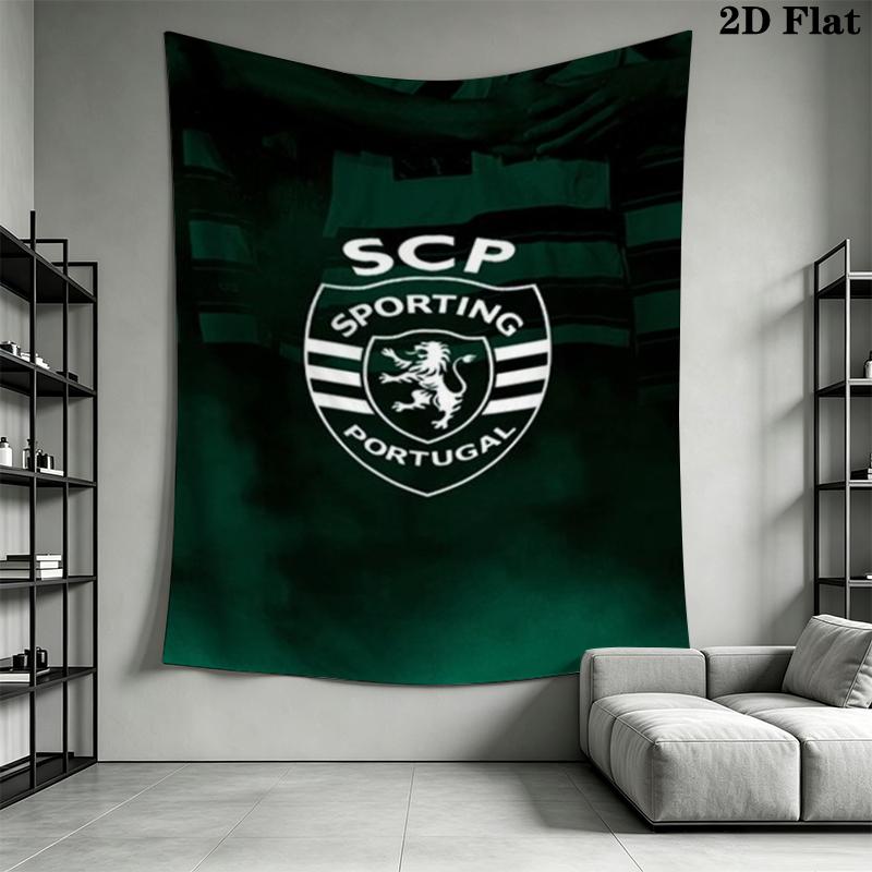 Sporting CP Wall Tapestry Aesthetic Wall Hanging Printed Fabric Blanket Decorative Tapestries for Bedroom Living Room Home Decor