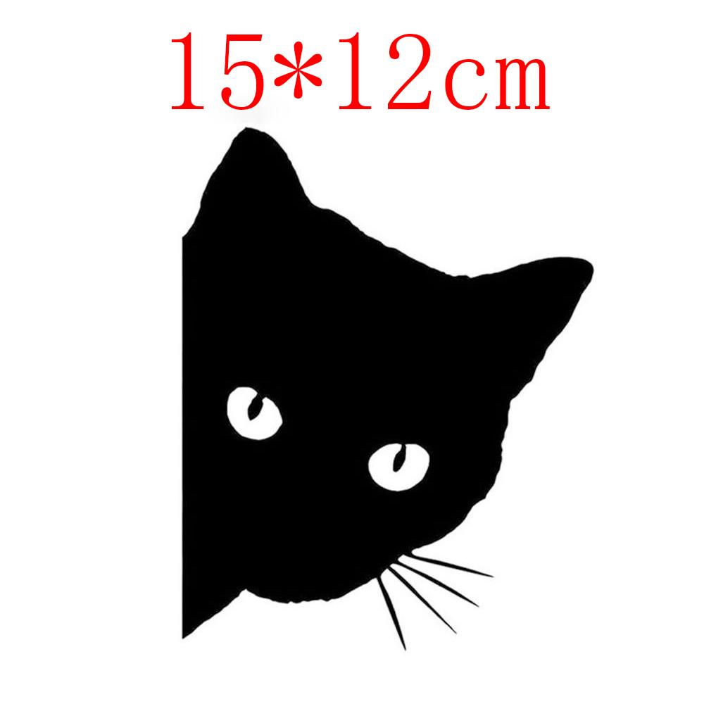 Car Black Cat Peeking Stickers Automotive Auto Decal Window Decoration 3D Simulation Cat Eyes Peeking Car Sticker