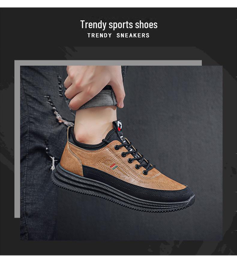2024 Autumn Men's Trendy Casual & Sports Shoes: Youthful Korean Style