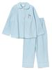 Long Plus Sizes Pants Soothing Embroidered Gentle On the Absorbent [repose Time] Women's Open-Front Pajamas, 100% Cotton, Sleeves, Available,