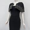 Europäisches & Amerikanisches Elegantes Damen-Strassschal-Schmal geschnittenes Bandage-Abendkleid