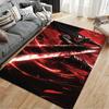 Red Warrior with Flaming Sword suitable as a non-slip mat for the living room or bedroom sofa