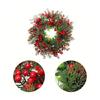 Multipurpose Large Green Leaves Christmas Wreath with Berries Designs for Festival Garden and Party Decorations