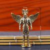 2027 Chinese Zodiac Goat Brass Figurine Polished Handmade Lucky Sheep Statue Ornament for Living Room Shelf Decor New Year Gift
